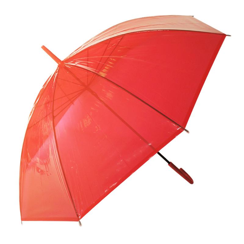 カラービニール傘 * ビニール傘50cm カラー 赤 （レッド） 600本セット