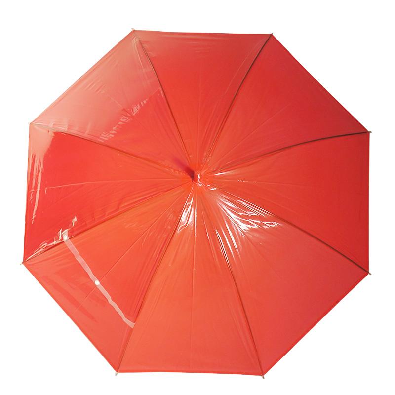 カラービニール傘 * ビニール傘50cm カラー 赤 （レッド） 600本セット