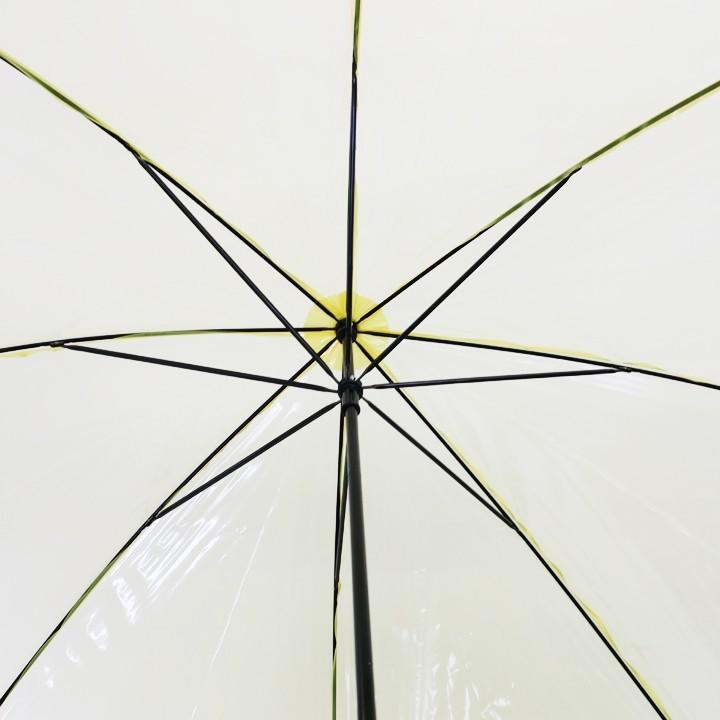 即納 ビニール傘 50cm カラー 黄色 （イエロー） 600本セット(10c/s) ビニ傘 長傘 透明 おしゃれ かわいい まとめ買い アンブレラスカイの画像