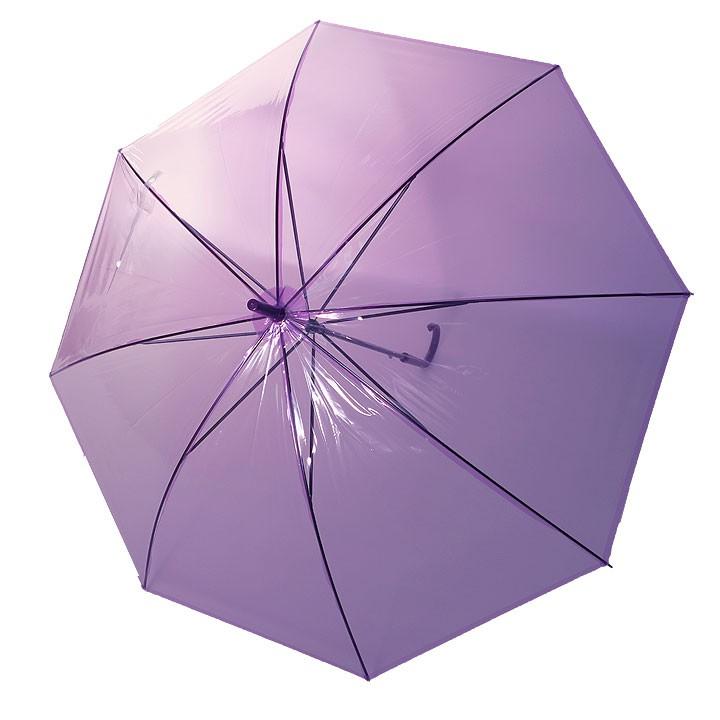 カラービニール傘 * ビニール傘 50cm カラー 紫 1本 : 販促スタジアム