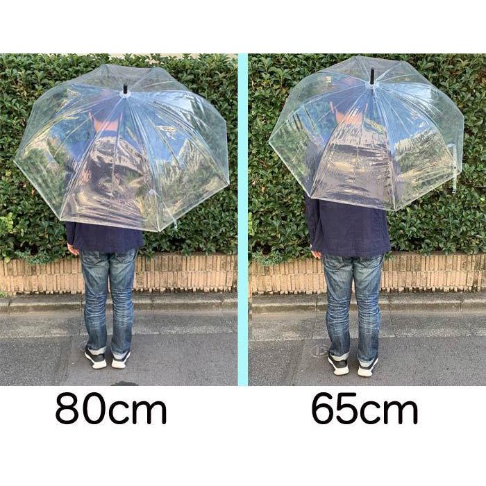 ビニール傘 80cm 透明 ジャンプ式 6本セット 特大傘 大きい傘 軽い
