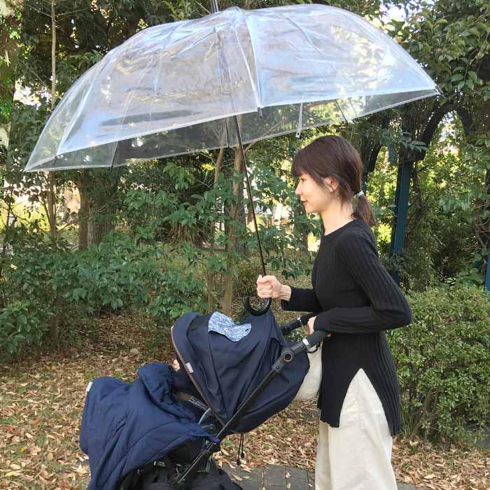 即納 ビニール傘 80cm 透明 ジャンプ式 180本セット(5c/s) 大きい傘 業務用 軽いの画像
