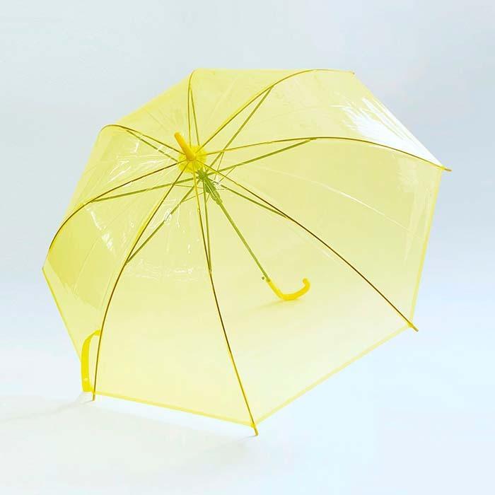 60cm カラービニール傘 黄 12本セット カラー傘 ジャンプ式 : 販促