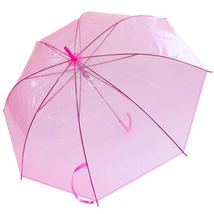 60cm カラービニール傘 ピンク 300本セット(5c/s) カラー傘 ジャンプ式の画像