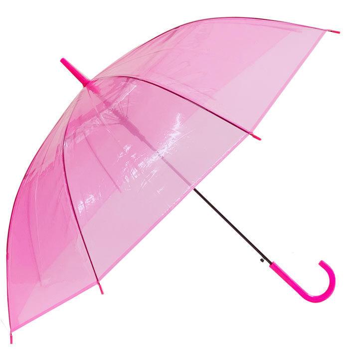 60cm カラービニール傘 ピンク 300本セット(5c/s) カラー傘 ジャンプ式の画像