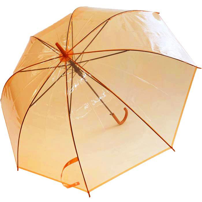 60cm カラービニール傘 オレンジ 6本セット カラー傘 ジャンプ式