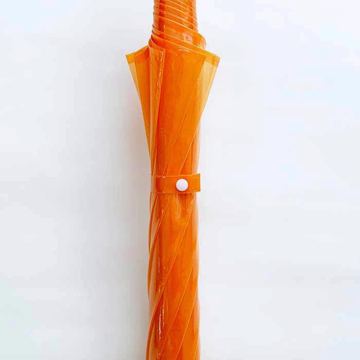 60cm カラービニール傘 オレンジ 6本セット カラー傘 ジャンプ式