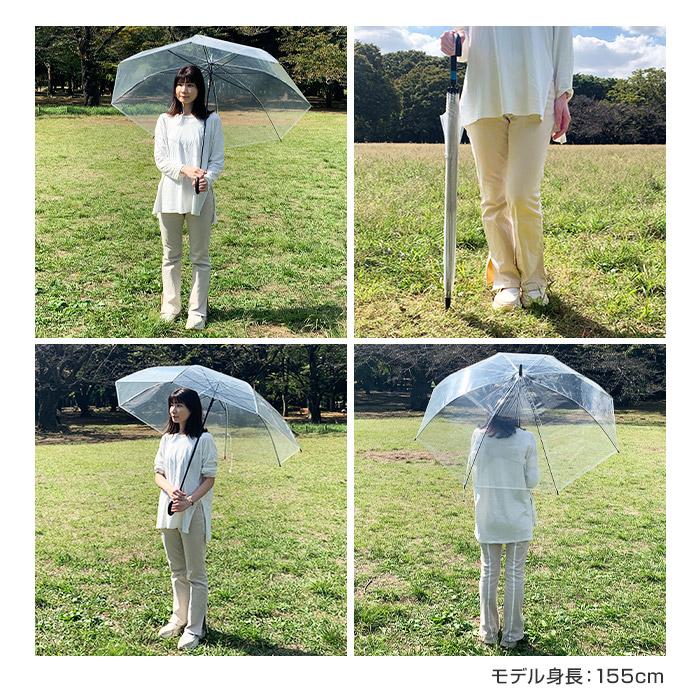 即納 75cm ビニール傘 透明 ジャンプ式 6本セット 風に強い 耐風