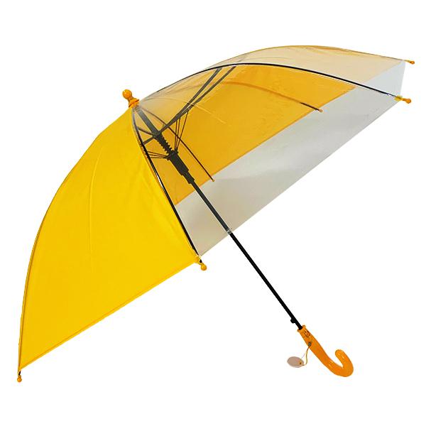 学童傘黄色 子供用傘 55cmジャンプ 透明窓付 6本セット（301749）｜oroshistadium｜09