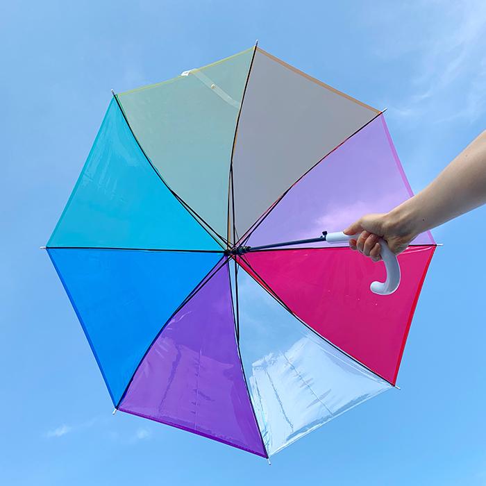 レインボーアンブレラ クリアジャンプ 60cm 180本セット(3c/s
