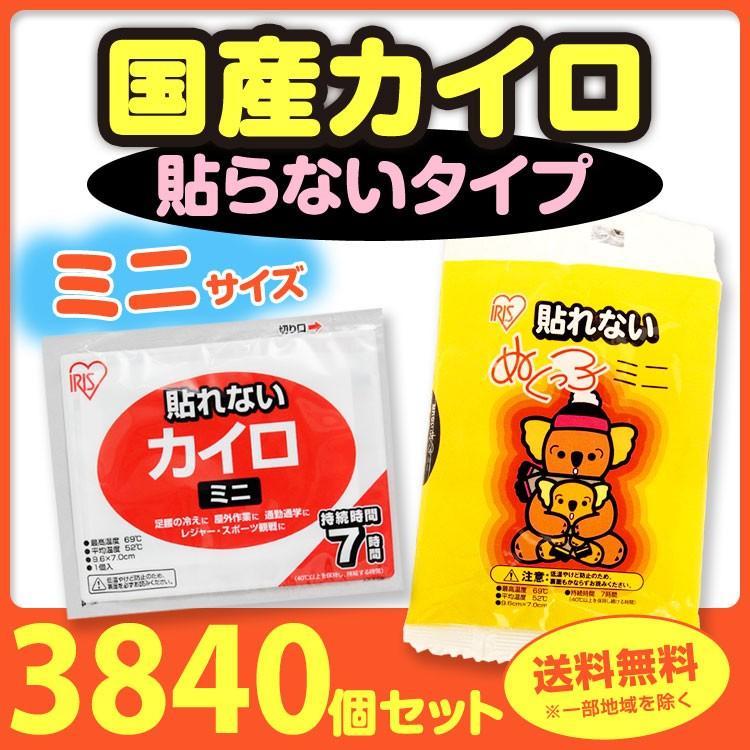 IRIS OHYAMA - * カイロ 貼らない ミニ  3,840個仕掛ける(8c/s)* 花ショウブ 使い捨てカイロ 総やか まとめ買い お召しもの 貼れない 国産 ぬくっこ 冷え対策、保温グッズ-ダイエット、健康