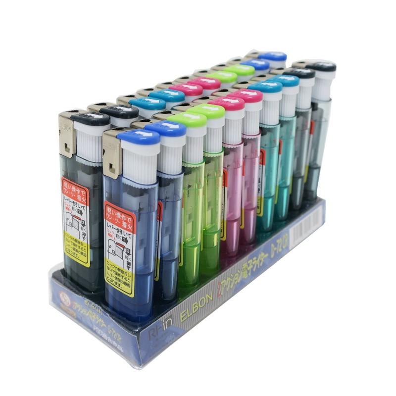 リーイン エルボン 使い捨てライター2段階プッシュ式 Elbon エルボン 電子ライター D 72cr 100本セット Cr対応 100円ライター 着火が楽な2段階式ライター 0100set 販促スタジアム 通販 Yahoo ショッピング