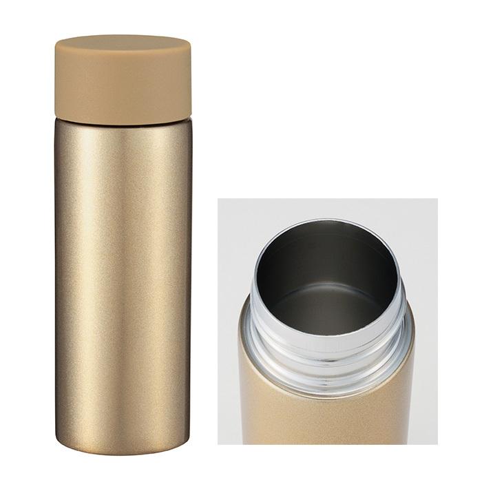 真空ステンレス ポケットボトル1本 120ml 120個セット (1c/s) ブラック