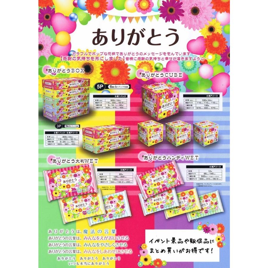 ありがとうティッシュBOX 150W 3P×24パック×1c/s(72個セット ありがとうティッシュBOX 150W 3P×24パック×1c/s(72個セット