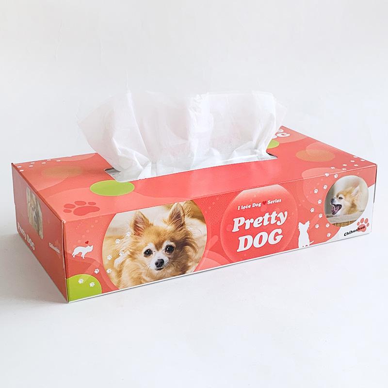 BOXティッシュ プリティドッグ 3P×24パック×3c/s（216個セット