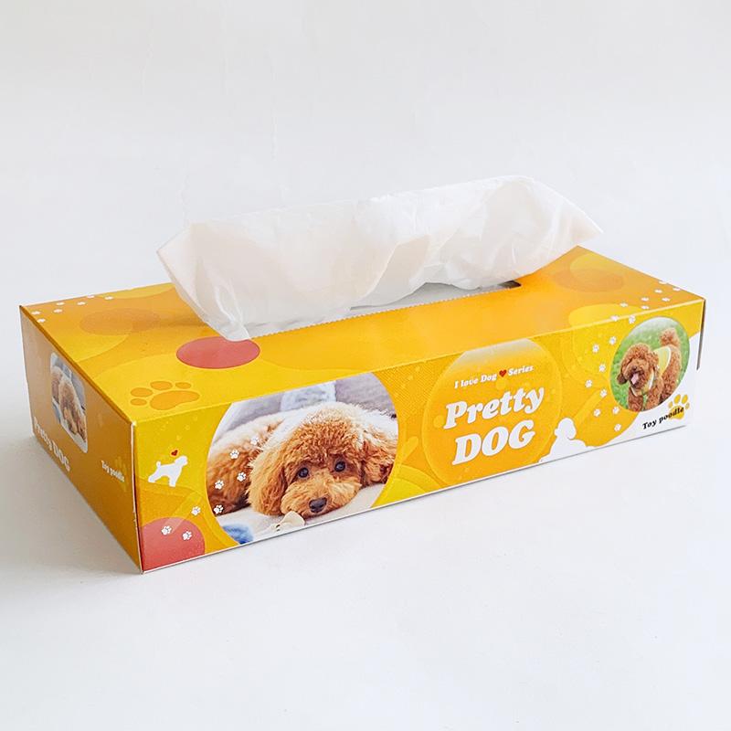 BOXティッシュ プリティドッグ 3P×24パック×3c/s（216個セット