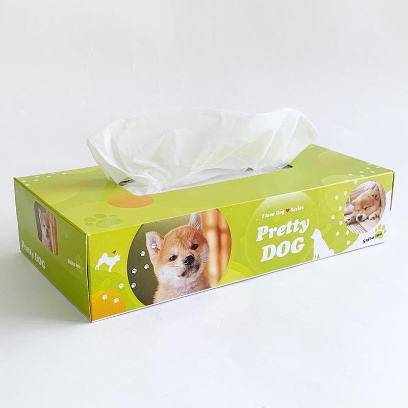 BOXティッシュ プリティドッグ 3P×24パック×3c/s（216個セット