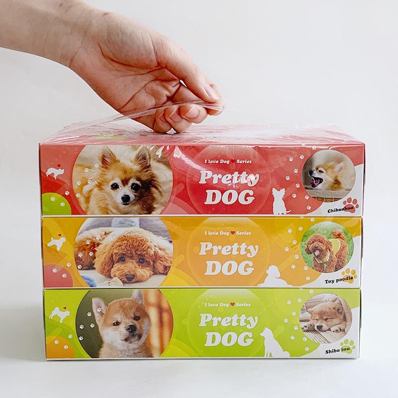 BOXティッシュ プリティドッグ 3P×24パック×3c/s（216個セット