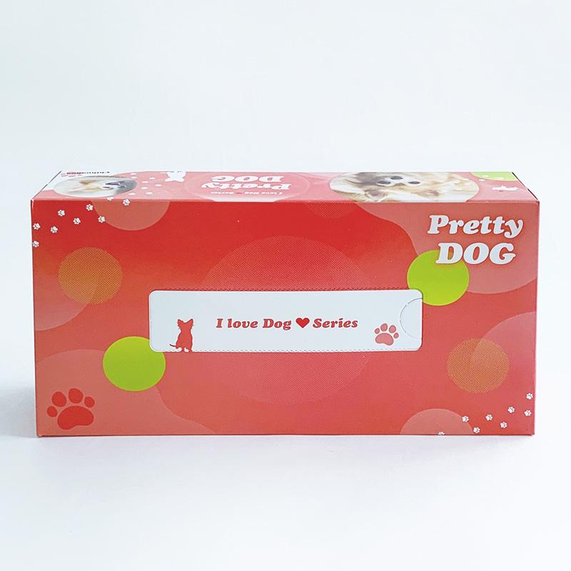 BOXティッシュ プリティドッグ 3P×24パック×3c/s（216個セット