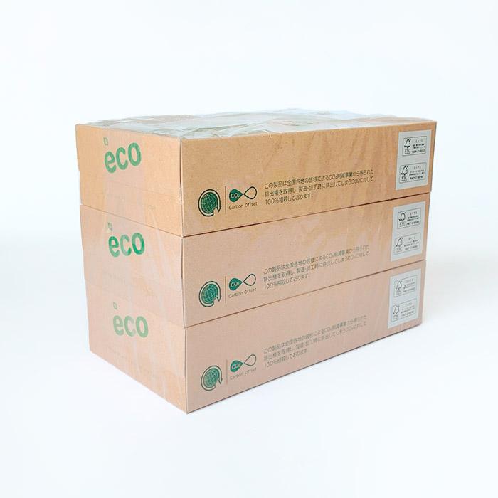 プラスエコBOXティッシュ 100W 3P 192個セット(3P×64入、2c/s) 200枚