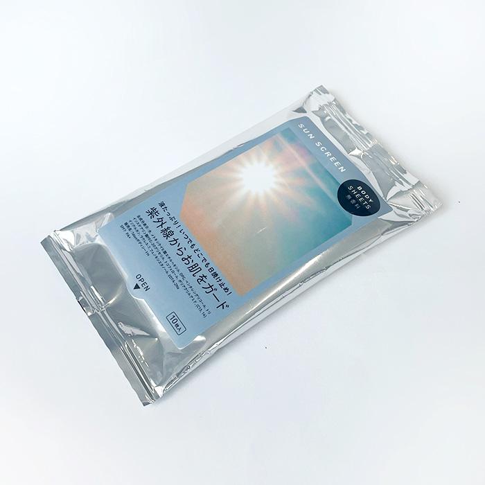 日焼け止めシート BODY SHEETS SUN SCREEN 10枚入 無香料 400個セット