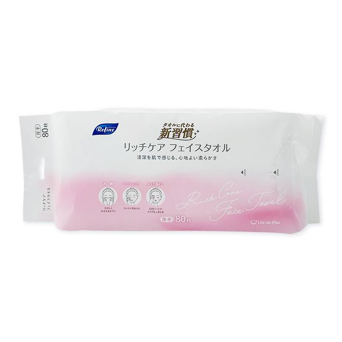 Lifeーdo.Plus リファイン リッチケア フェイスタオル 80枚入 20 Lifeーdo.Plus リファイン リッチケア フェイスタオル 80枚入 20
