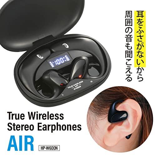 2022春夏新色 オーム電機AudioComm 完全ワイヤレスイヤホンAIR ブラック 耳をふさがない オフセットイヤホン スマホ通話 コードレス 無線 Blue