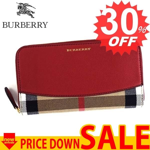 バーバリー 財布　長財布 BURBERRY  3975333 ELMORE  RUSSET RED　比較対照価格　66,960 円｜oroshiya