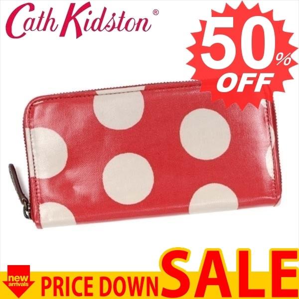 キャスキッドソン 財布　長財布 CATH KIDSTON  397551 ZIP WALLET  RED  BIG SPOT　比較対照価格　6,048 円｜oroshiya