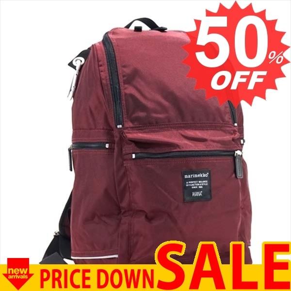 マリメッコ バッグ　リュック・バックパック MARIMEKKO ROADIE 26994 BUDDY 390 WINE RED  NYLON 比較対照価格 21,600 円｜oroshiya