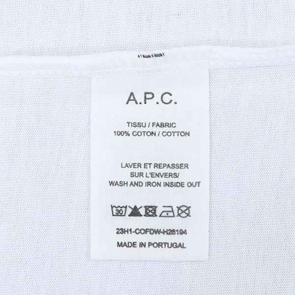 アーペーセー メンズ Ｔシャツ A.P.C.  H26194 T-SHIRT JEREMY AAB WHITE COFDW 100%コットン サイズ：M  比較対照価格17,600 円｜oroshiya｜06