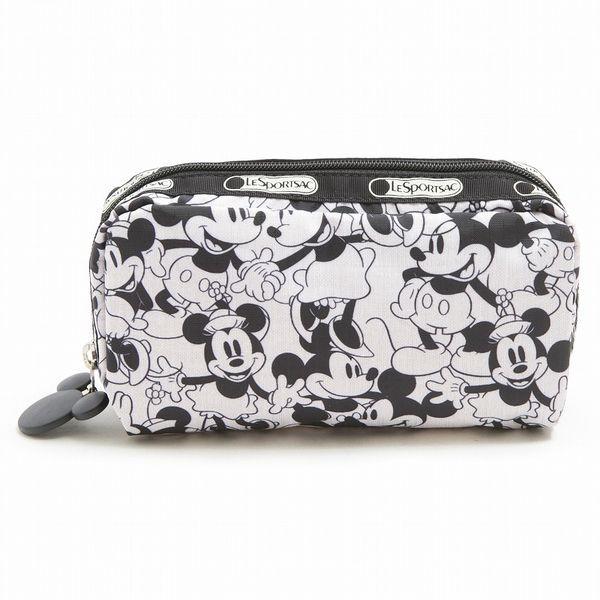 レスポートサック LeSportsac 6511-P928 RECTANGULAR COSMETIC ディズニー ポーチ ミッキー MICKEY LOVES MINNIE｜oroshiya