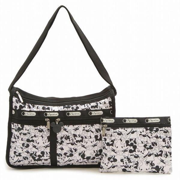 レスポートサック LeSportsac 7507-P928 DELUXE EVERYDAY BAG ディズニー エブリデイ バッグ ミッキー MICKEY LOVES MINNIE｜oroshiya