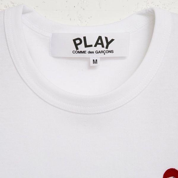 COMME des GARCONS AZ-T108 PLAY Tシャツ メンズ 男性用 WHITE×RED/コムデギャルソン｜oroshiya｜02