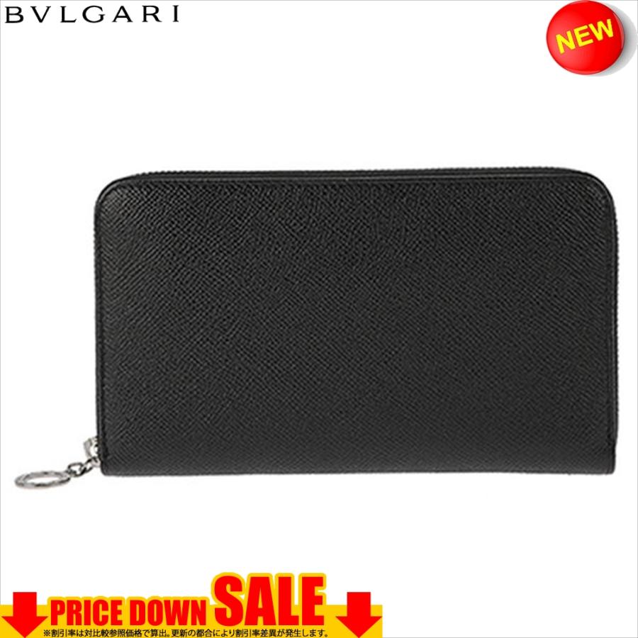 □新品□未使用□ BVLGARI ブルガリ レザー ラウンドファスナー 長財布  
