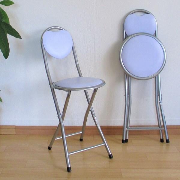 折りたたみチェア ハート 背もたれ付き おしゃれ 可愛い パイプ椅子 フォールディングチェア 女の子 軽量 1人暮らし 模様替え ホワイトパープル Or 20wh Or 20wh 卸やホームセンター 通販 Yahoo ショッピング