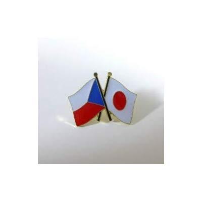 国旗ピンバッジ 日本 チェコ友好旗 ギフト チェコ友好旗