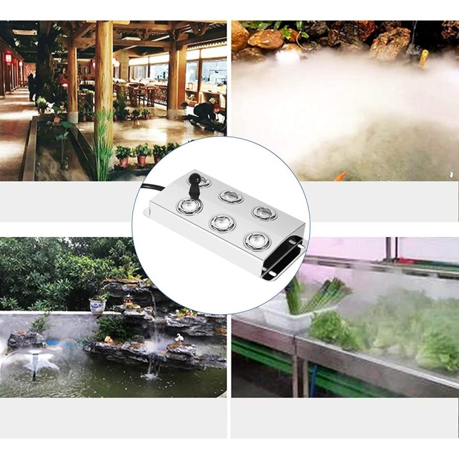 日本の職人技 超音波霧発生装置 Hanchen 6連式ミストメーカー アクアテラリウム水槽 池 Led指示ライト付投込型 空焚き防止 2 8kg H 霧化量 加湿器 Www Radio10 Sr
