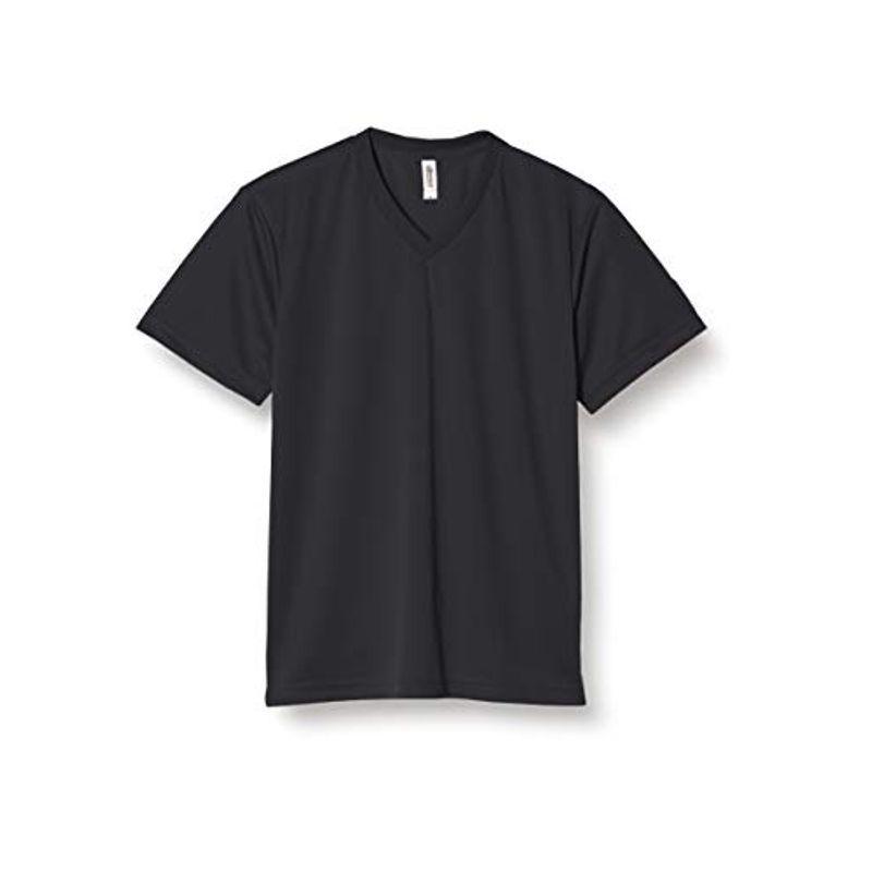 グリマー 半袖 4.4オンス ドライ Vネック Tシャツ 00337-AVT ブラック LL (日本サイズLL相当)
