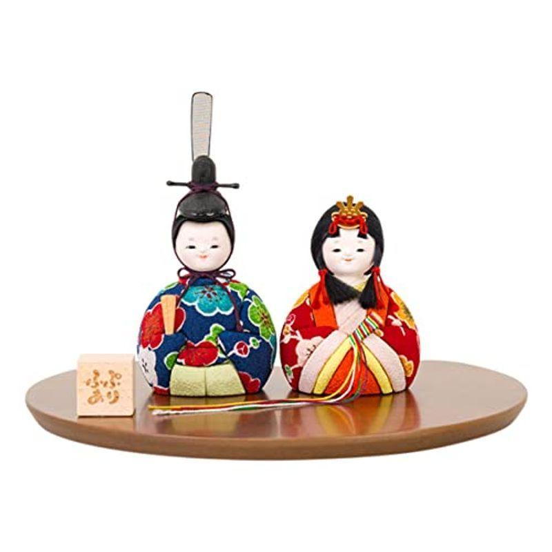 雛人形 飾り コンパクト おしゃれ かわいい Halfmoon 木目込み ぷりふあ 親王 半月 親王 飾り