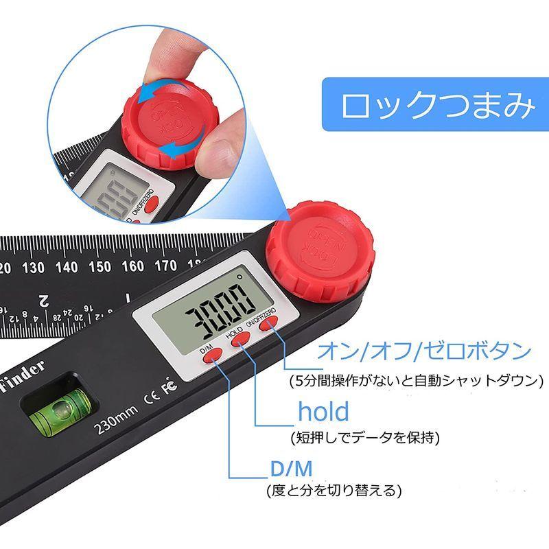 人気の定番 デジタル角度計 分度器 円筒形水平器 丸型水平器 4 In 1 度 分 切替 0 999 9 角度計 ゴニオメーター 角度測定 ホ Fleckscore Com