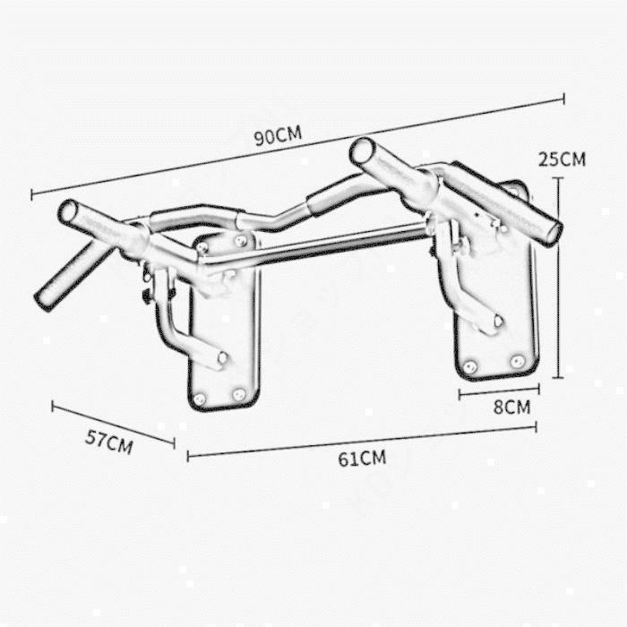 家庭用 トレーニング用品 筋肉鍛錬懸垂バー 壁面 ウォールマウントプルアップバー 壁面取り付け 折り畳み式 懸垂マシン ぶら下がり プルアップバー_2