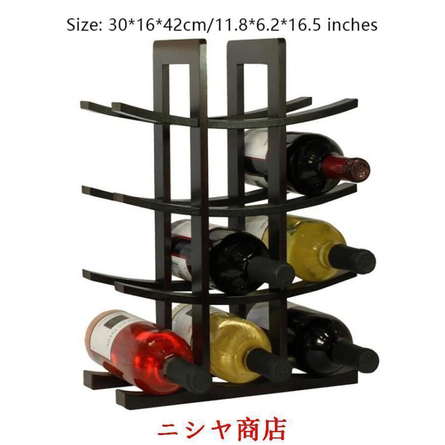 竹製ワインラック 4層ワインボトルスタンド  おしゃれなレトロデザイン ワインの収納に最適な竹製のボトルラック_2