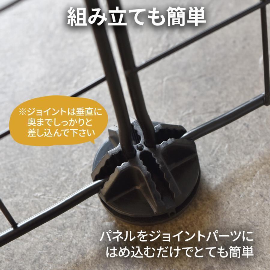 ペットフェンス ドア付き ペットサークル 置くだけ 屋外 室内 犬 猫 ウサギ メッシュ 透明 ペットゲージ  倒れない 折りたたみ_6