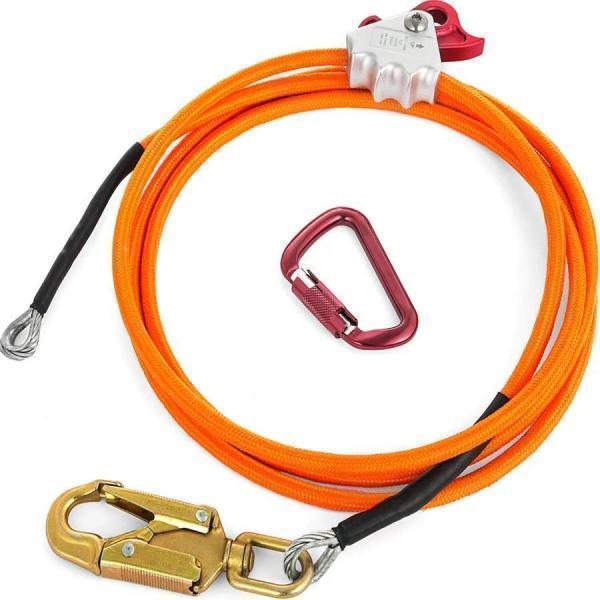 安全ランヤード、クライミングハーネス 安全ハーネスランヤード ロープ直径12mm 安全帯 安全ロープ ランヤード ツリークライミング 伐採 ハーネス 作業