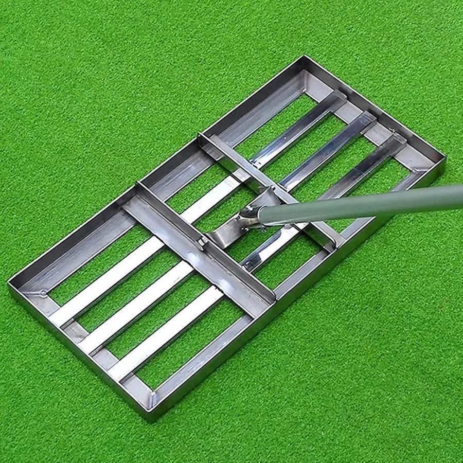 熊手 レーキ 芝生レーキ サッチ取り レベリング ステンレス 芝生の手入れが一気に楽になる 土壌表面もならせる ハンドレーキで園芸作業がはかどる_2