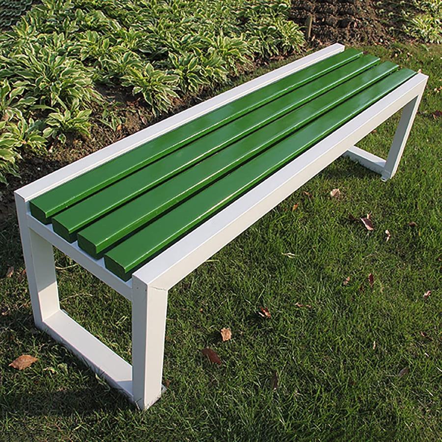 ガーデンベンチ 木製 防食 無垢材 １００?１８０ｃｍ 公園風の外空間を自宅に スチール脚で安定 耐荷重も安心 アウトドアベンチ_24