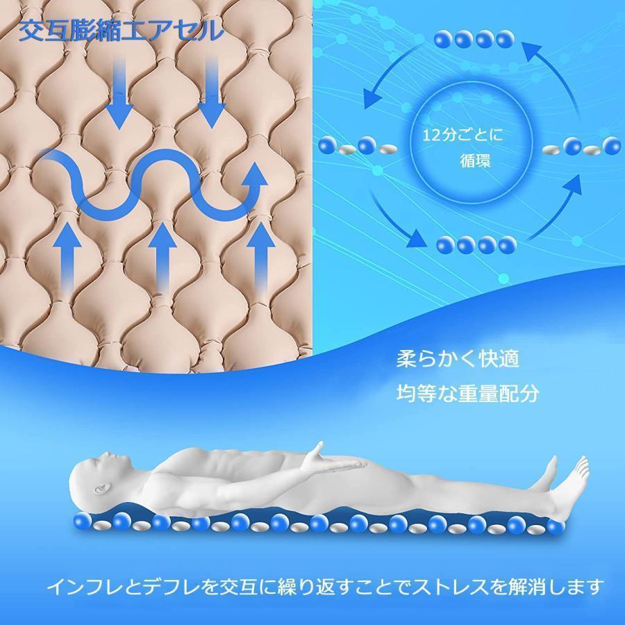 床ずれ防止マット 交互圧力パッド 褥瘡予防 電動ポンプ付き 介護エアマット通気性でムレを軽減、長時間でも負担を分散して介護の安心を支える_2