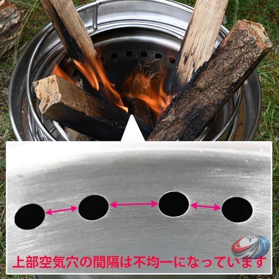 大型二次燃焼焚火台ストーブ ファイアーピット 新品未使用品 二次燃焼 焚き火台 大型 薪ストーブ風 キャンプ用品 アウトドア 火力