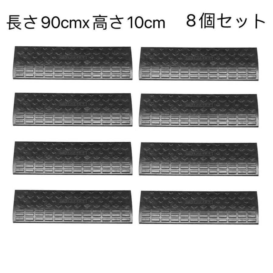 魅力の 596_段差スロープ 段差プレートゴム製 2個 駐車場 パーキング